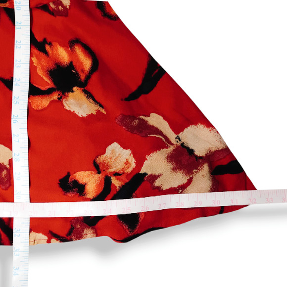 NWT Band of the Free Dolly Floral Puff Sleeve Mini Dress Sz. S [4-6] Red Gold - Picture 11 of 12